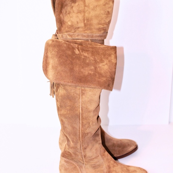 Frye Suede Clara Tassel Boots Size (6.5) - Picture 7 of 7
